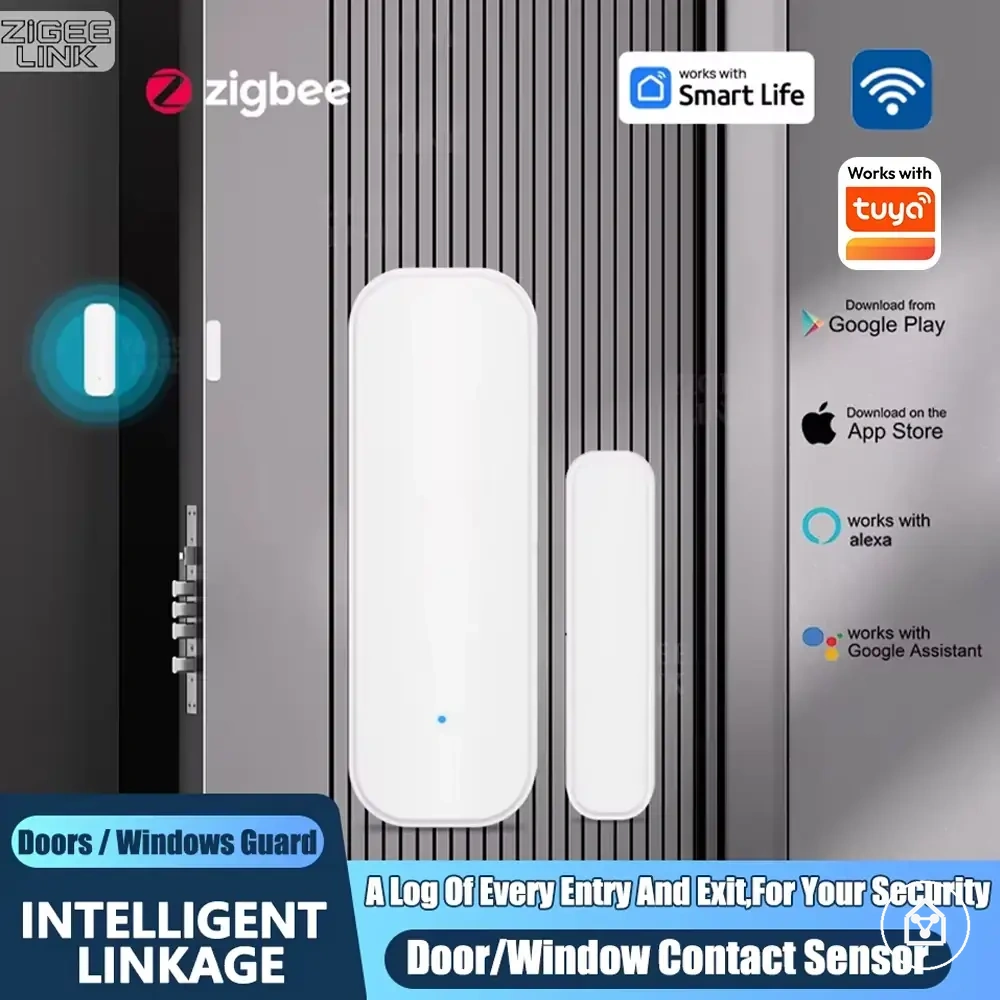 Zigbee Tür- und Fenstersensor für Sicherheitsmeldungen im Smart Home