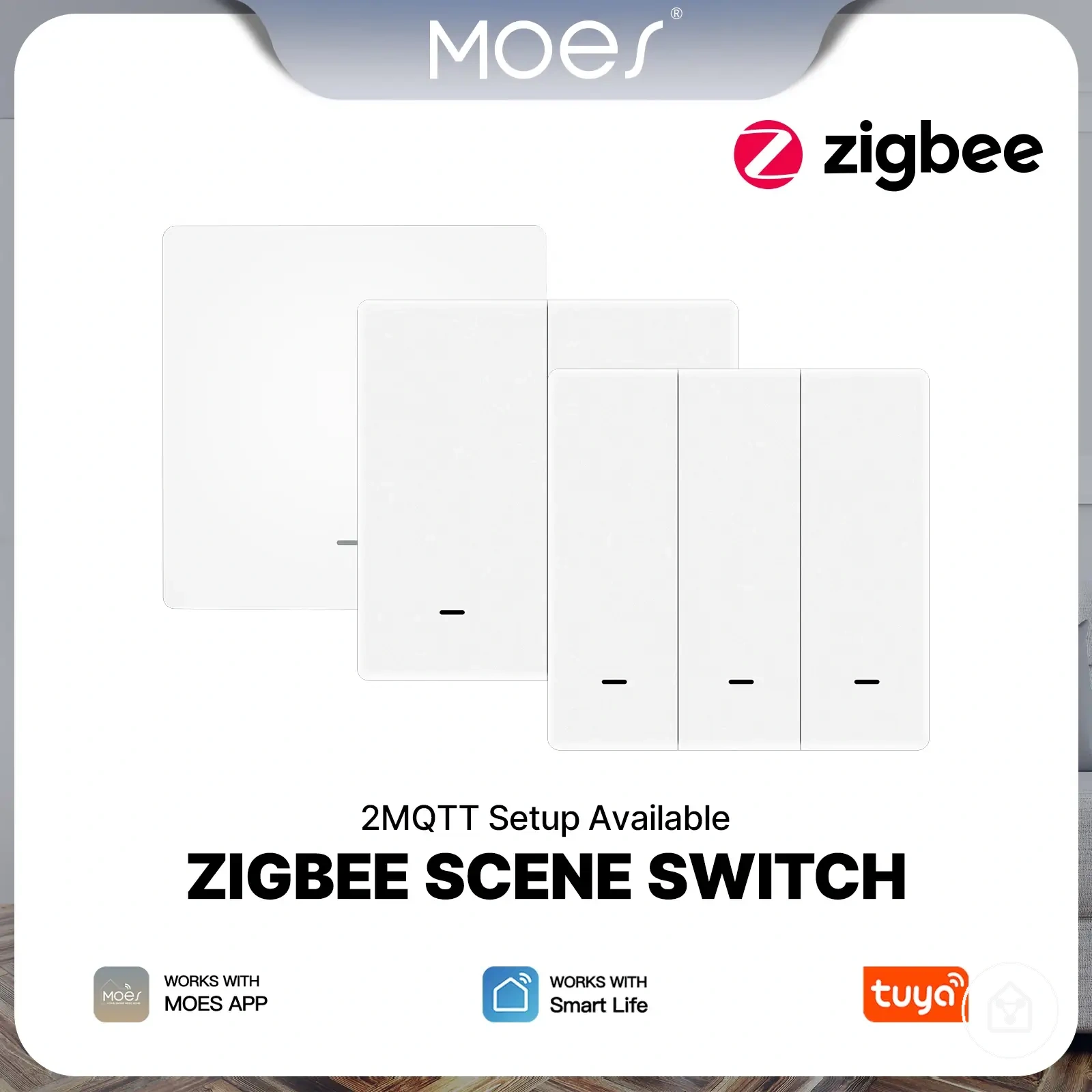 Kabellose Zigbee Szenenschalter-Taste für Smart-Home-Automationsroutinen