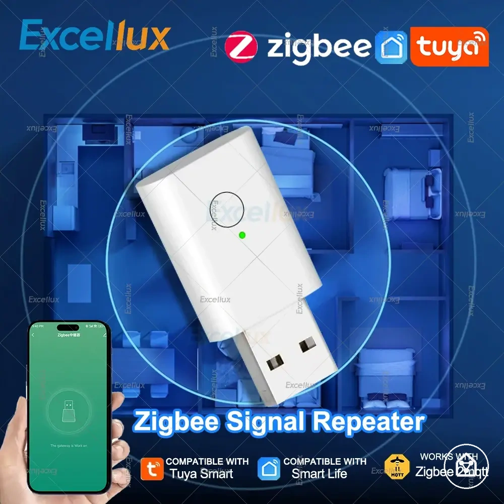 Repetidor USB de señal Zigbee para ampliar la cobertura de la pasarela domótica
