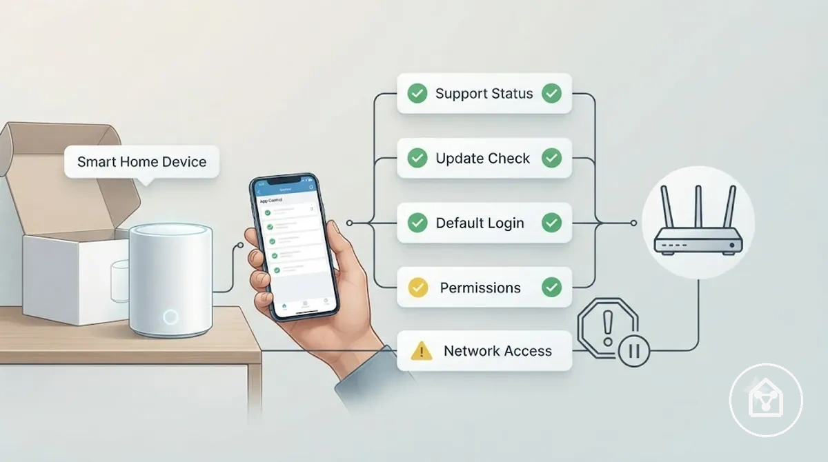 Bir akıllı ev cihazını ev ağına bağlamadan önce güvenlik kontrolleri için kontrol listesi