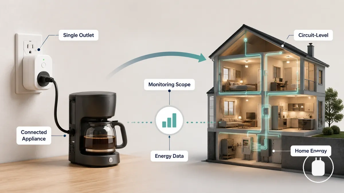 Comparison of smart plug monitoring and broader home energy monitoring